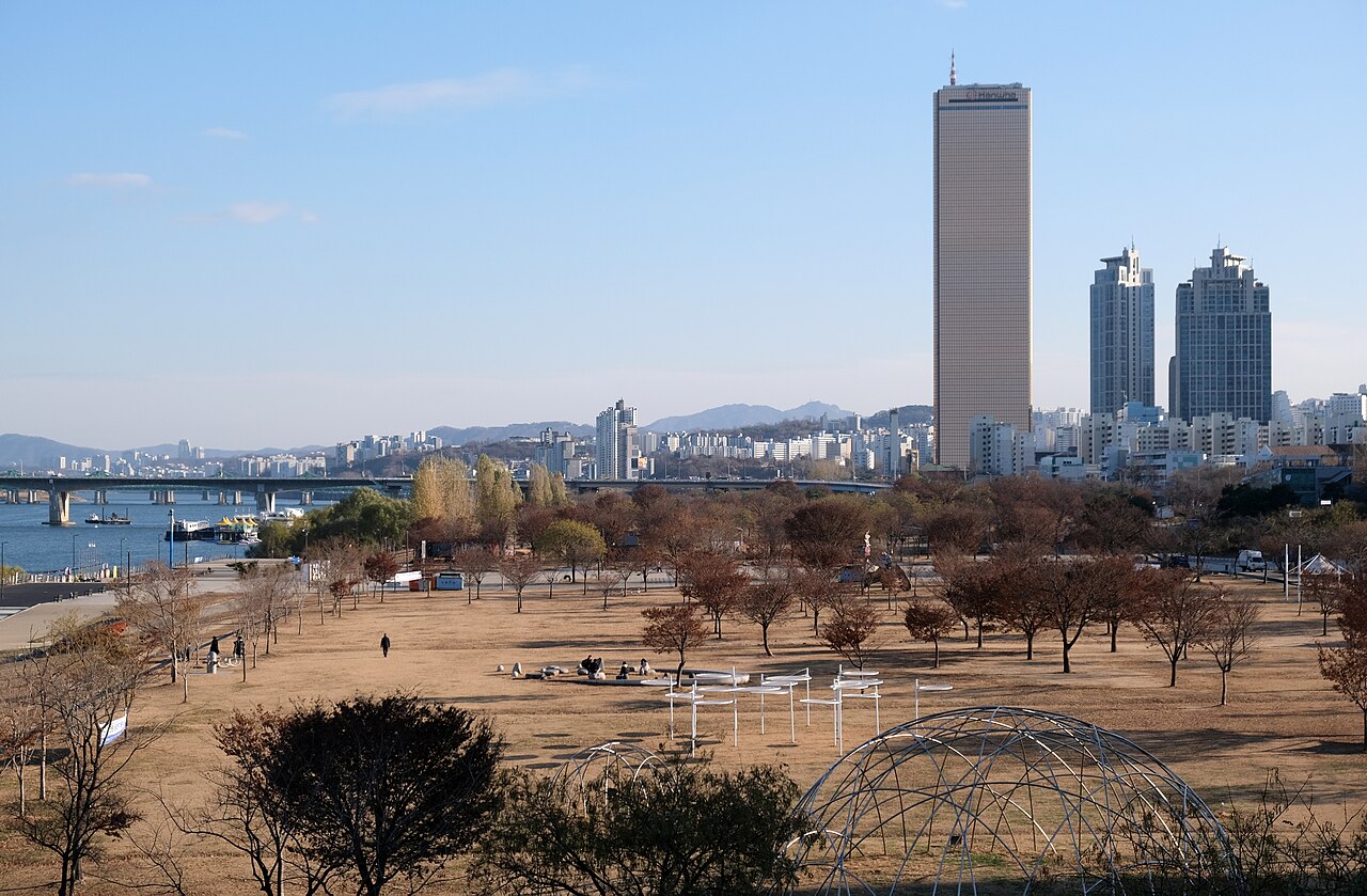 마포대교에서 본 여의도한강공원